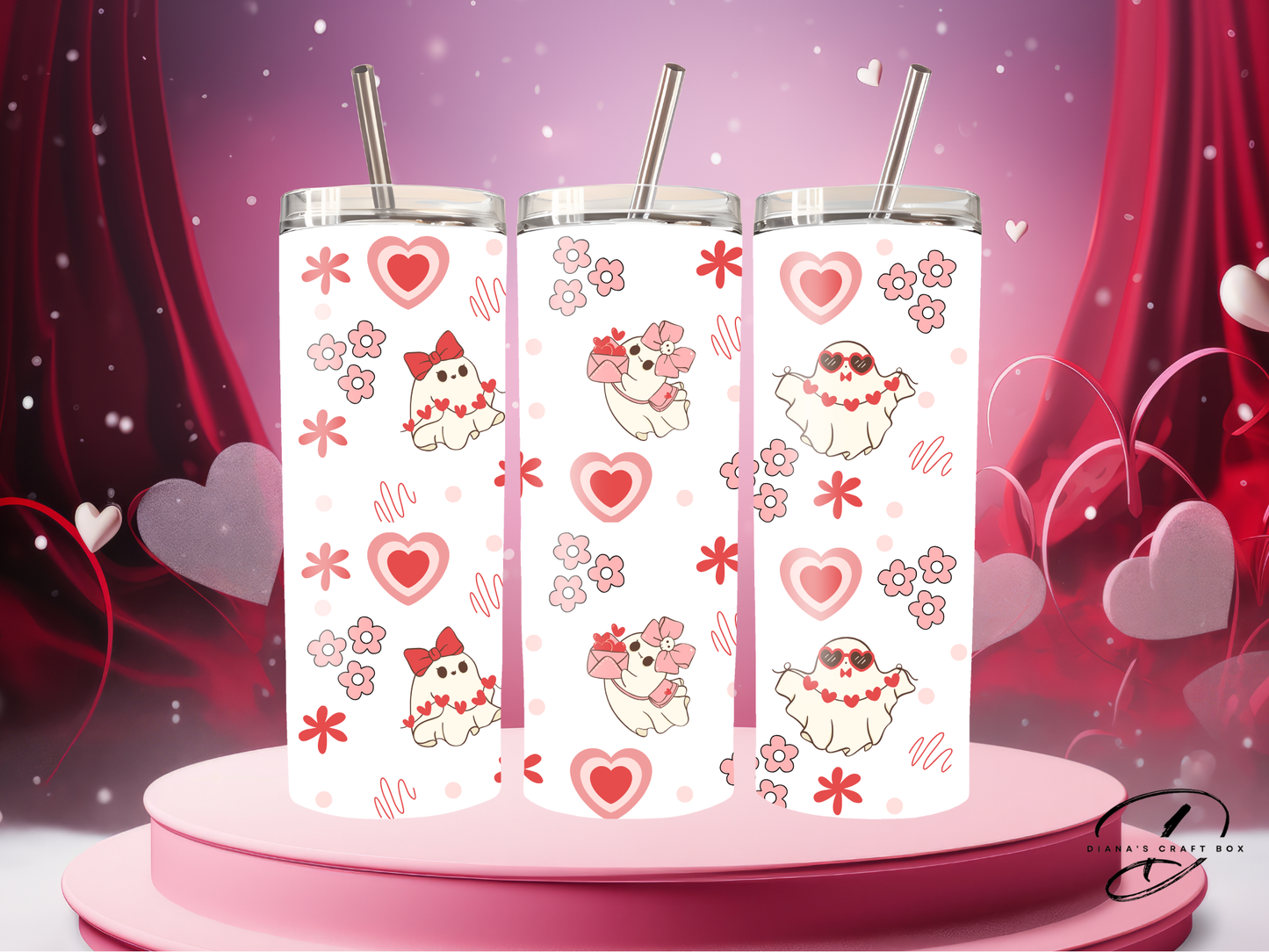 Valentines ghost Tumbler