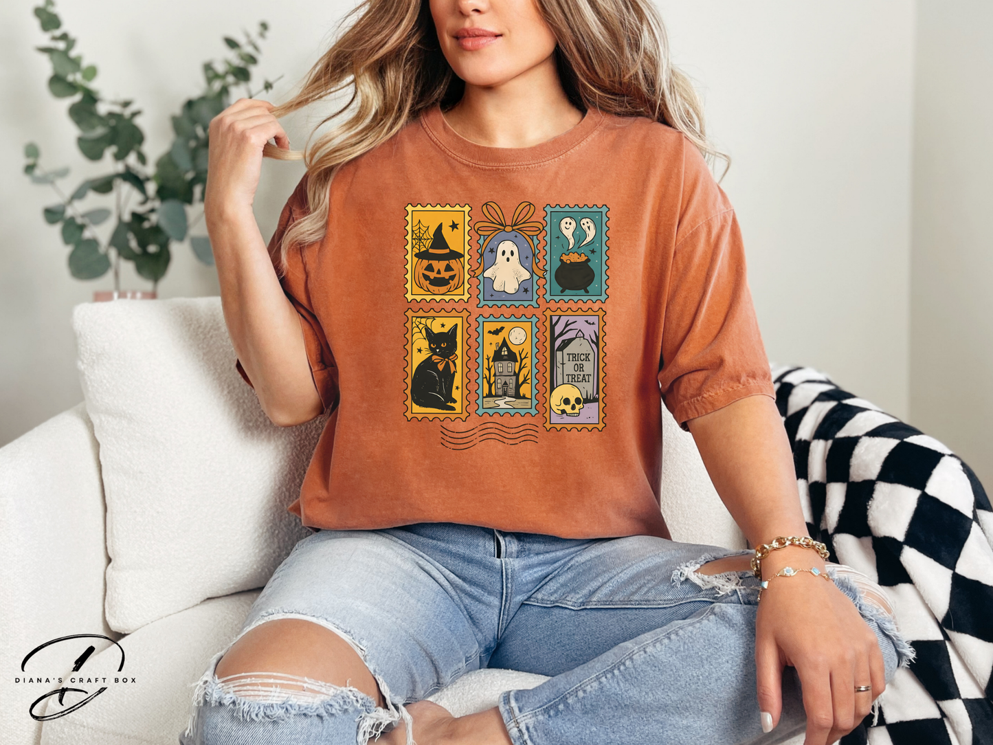 Halloween Stamps Coquette T-shirt