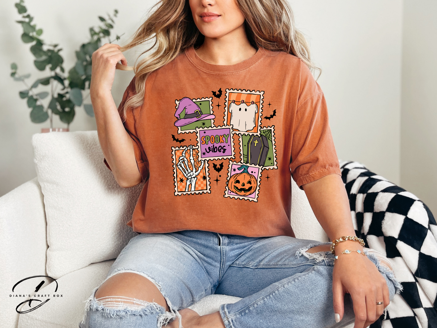 Spooky Vibes Stamps T-shirt