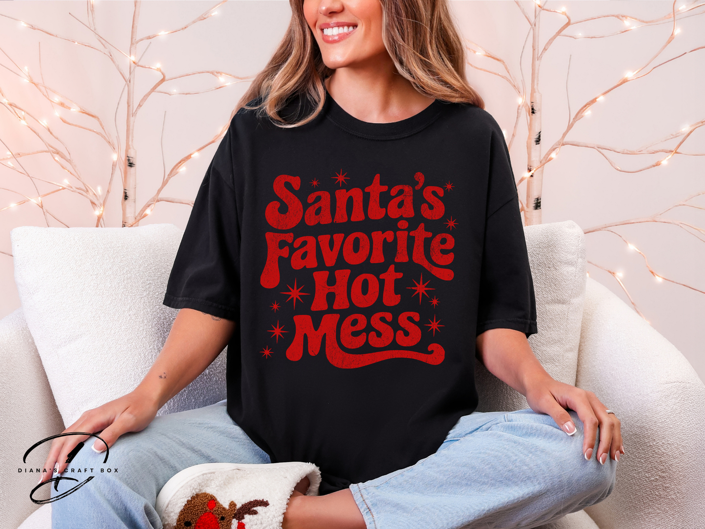 Santas Favorite Hot mess T-shirt