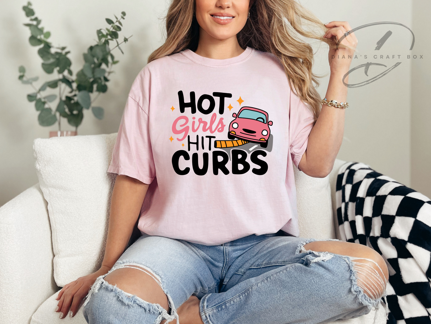 Hot girls hit curbs T-shirt