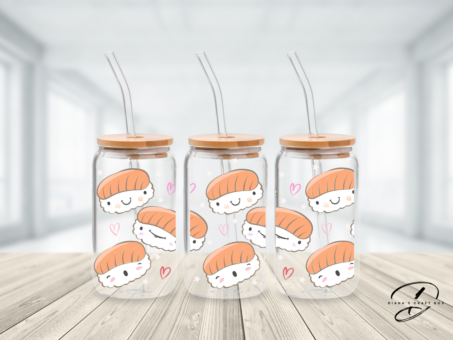 Sushi kawaii Libbey Glass