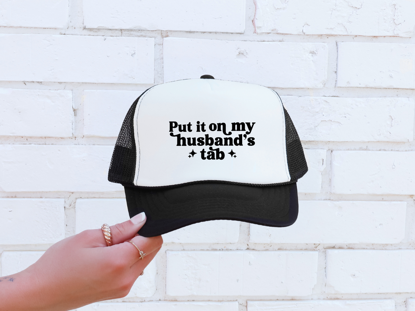 Put it on my Husband's Tab Hat (retro)