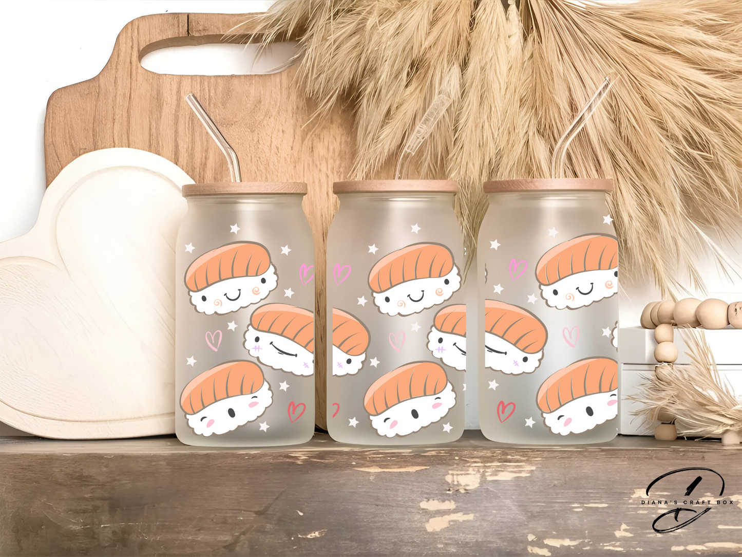 Sushi kawaii Libbey Glass