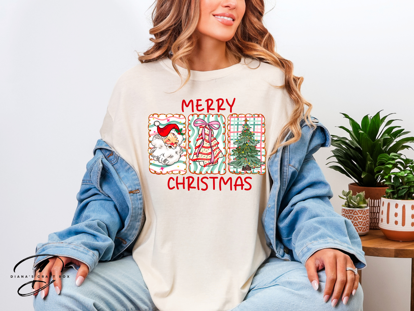 Merry Christmas Plaid T-shirt