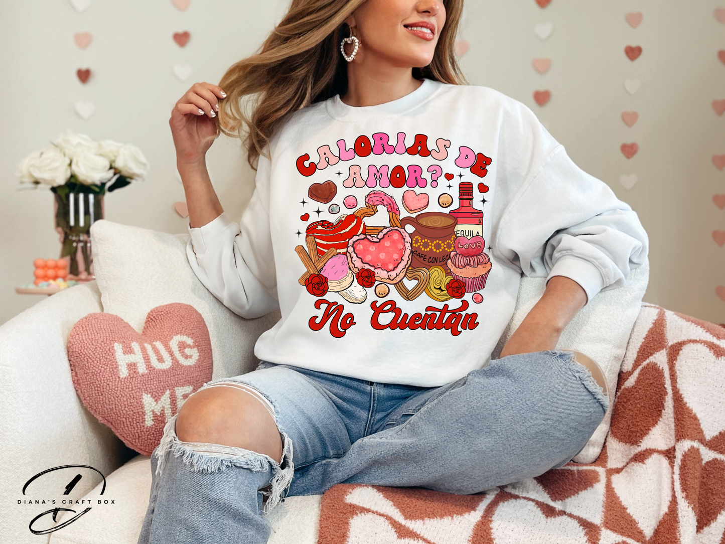 Calorias de amor no cuentan Sweatshirt