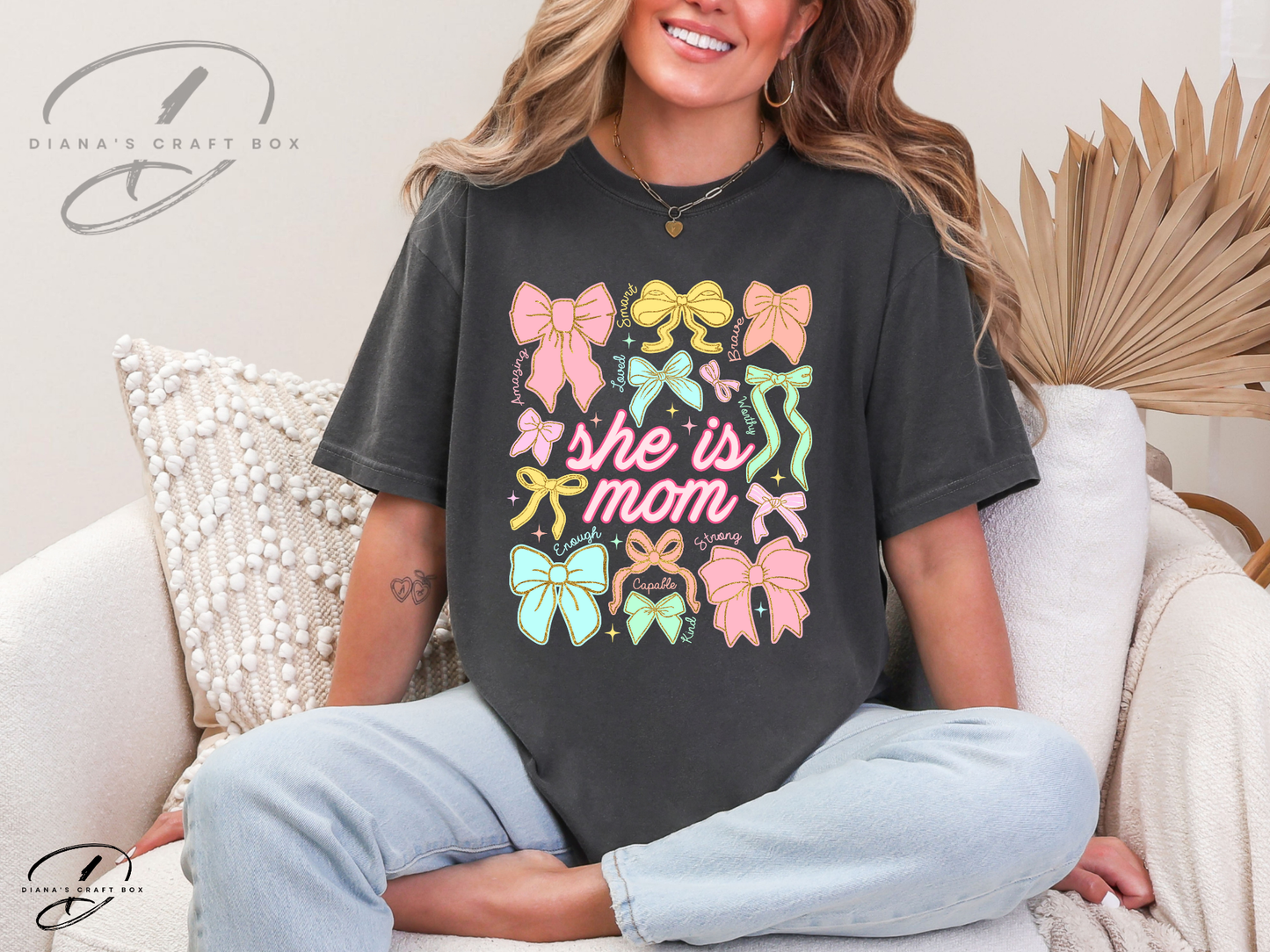 She is Mom Bows T-shirt