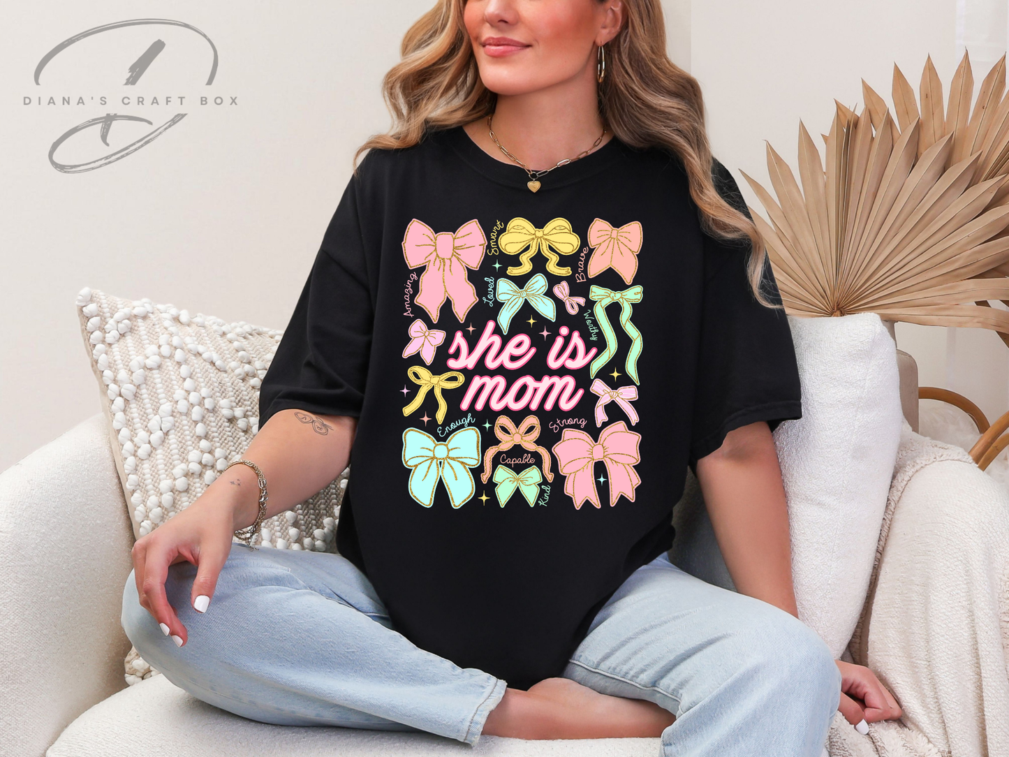 She is Mom Bows T-shirt