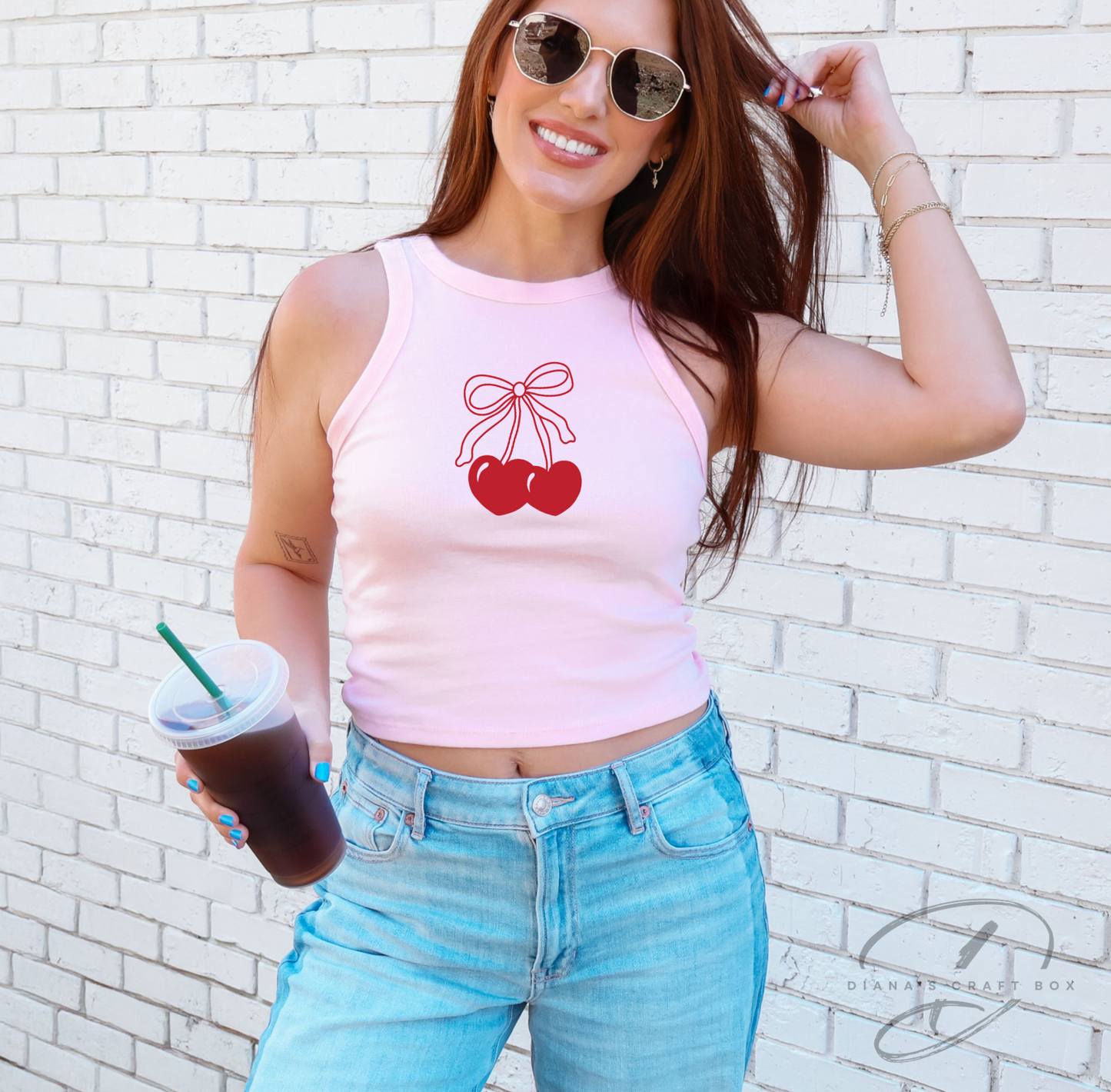 Cherry Bows tank top
