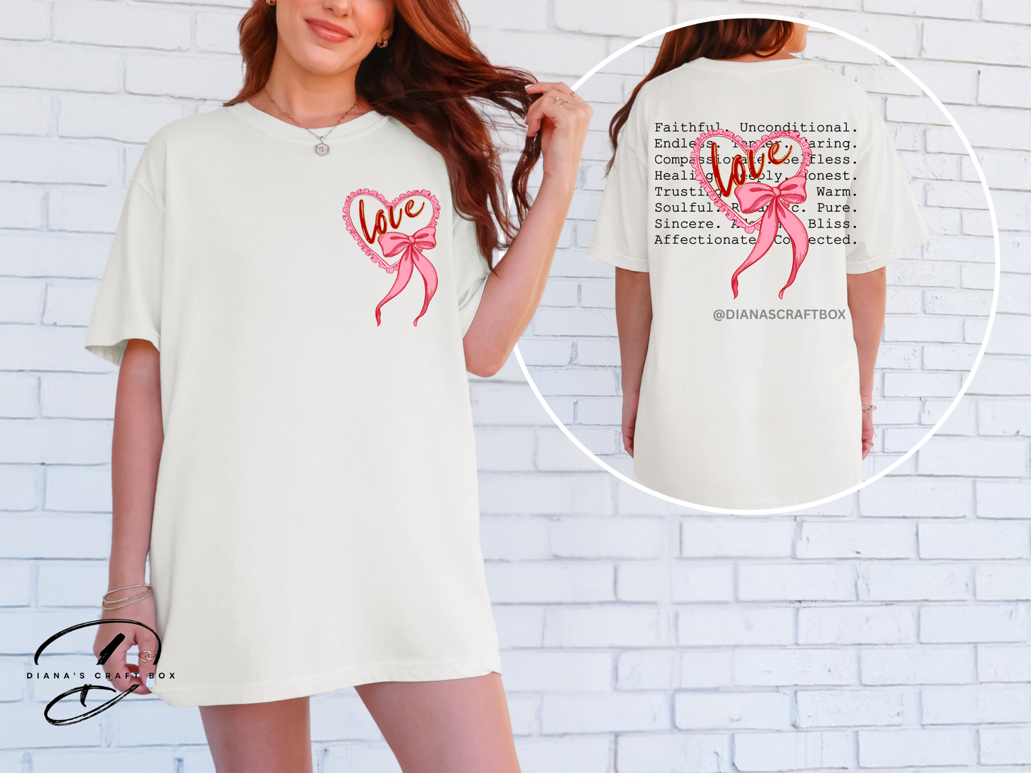 Love bow heart T-shirt