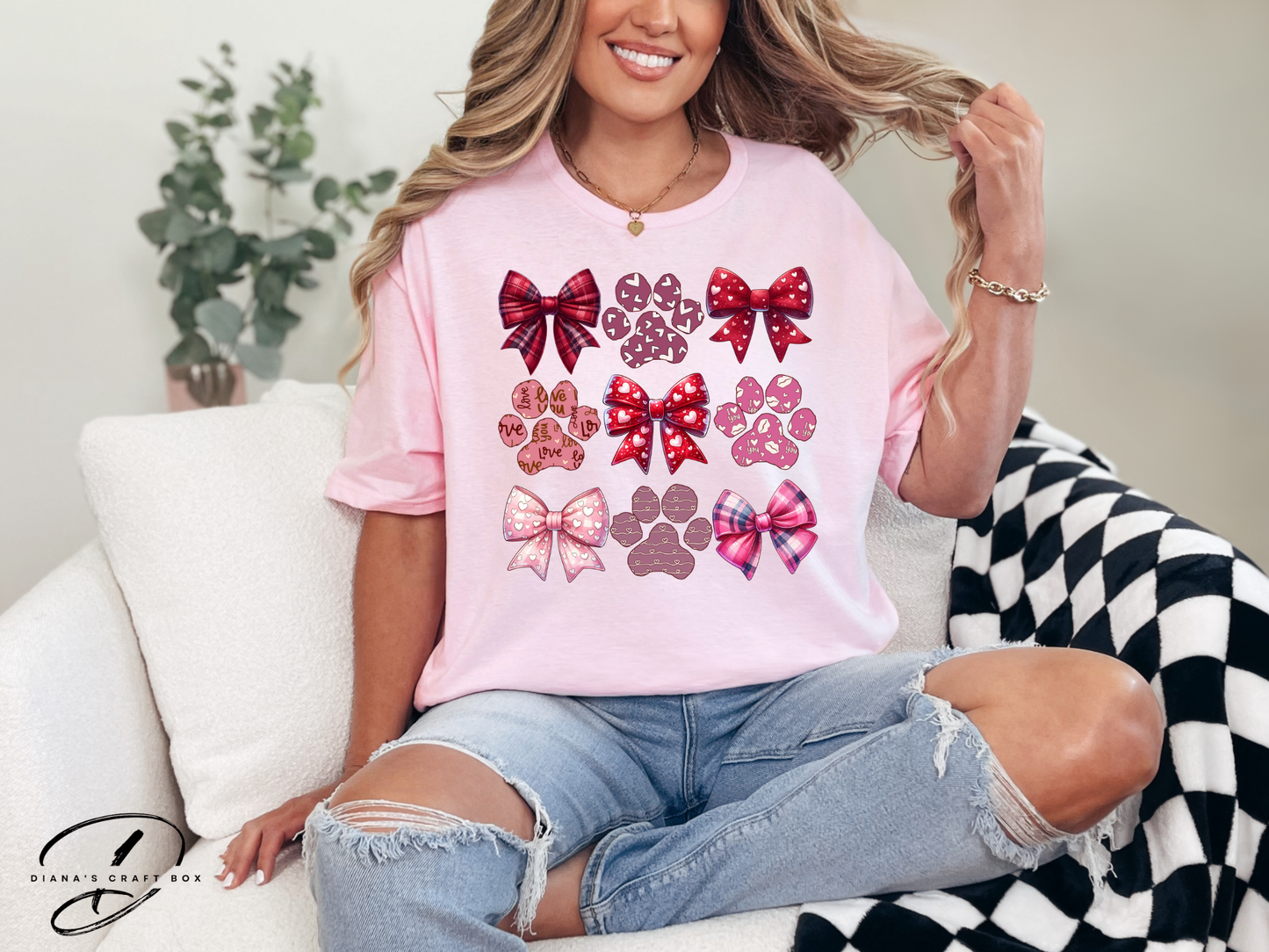 Doggy Paws Valentines T-shirt