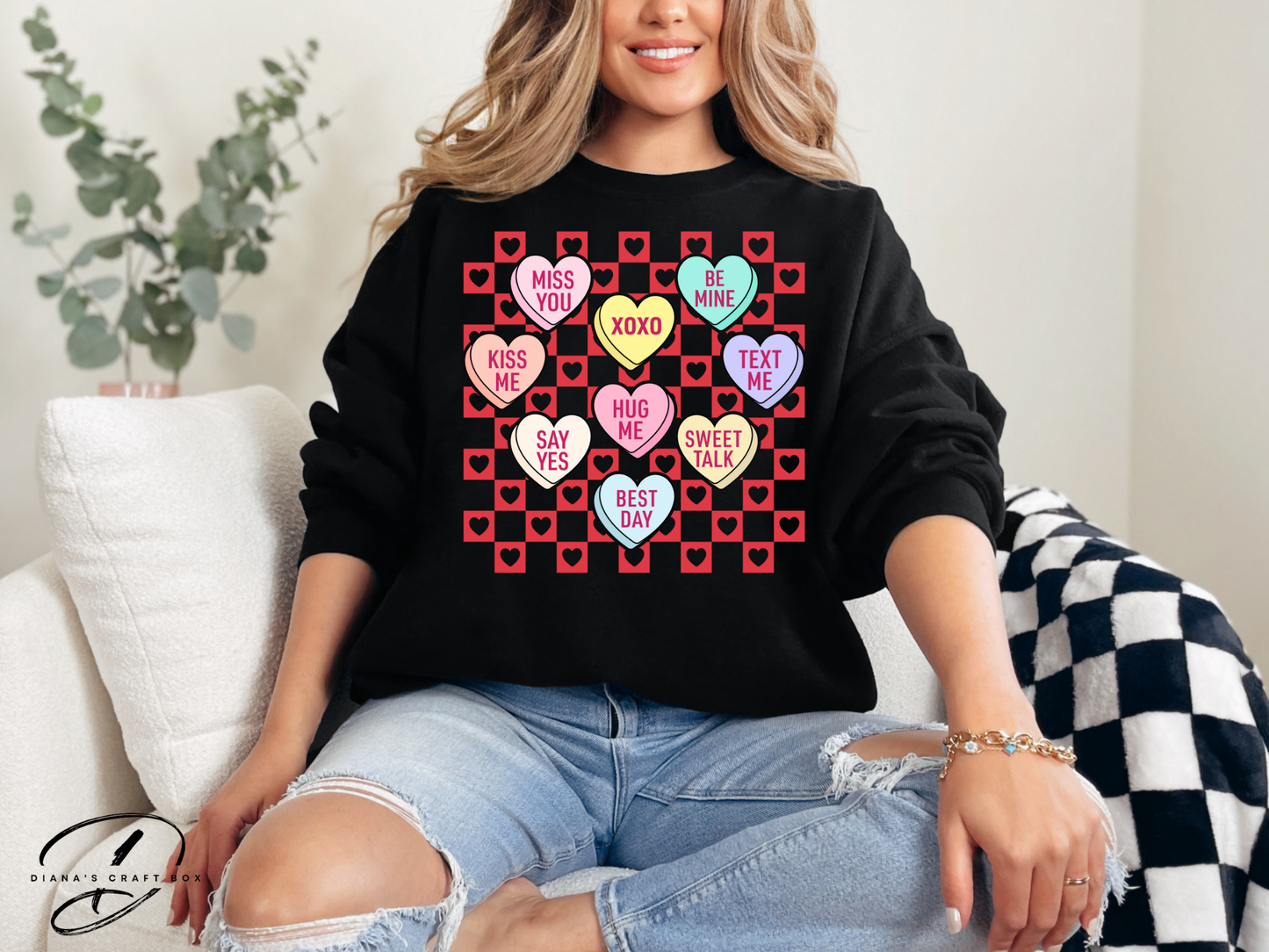 Valentines Hearts Sweatshirt