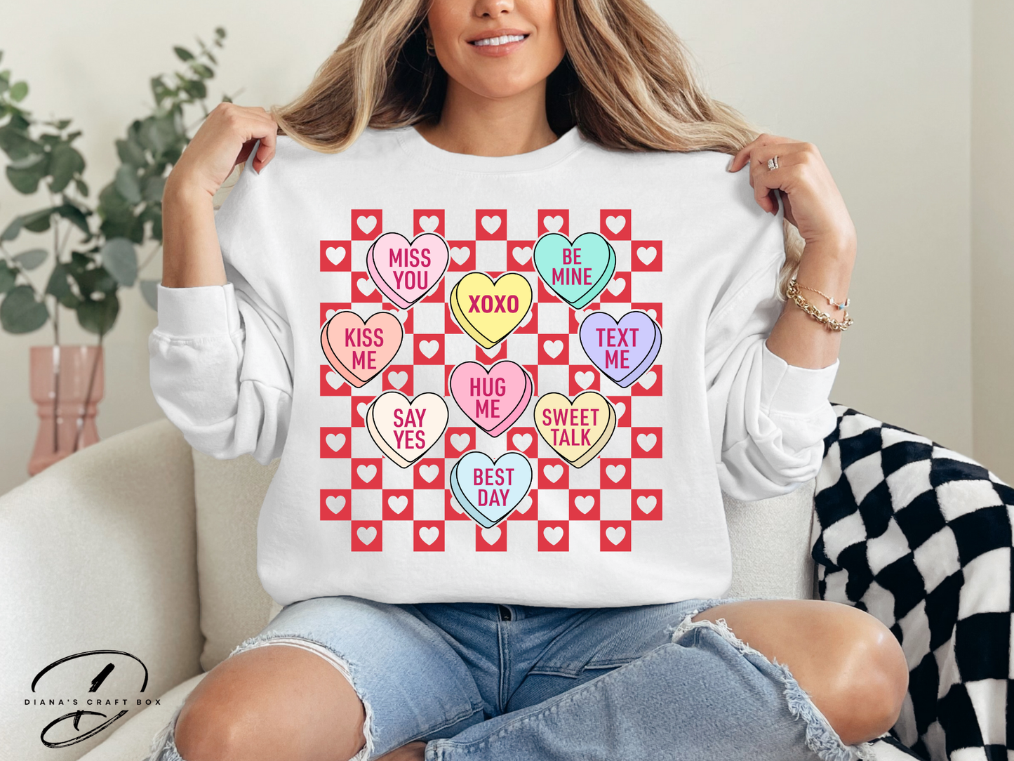 Valentines Hearts Sweatshirt