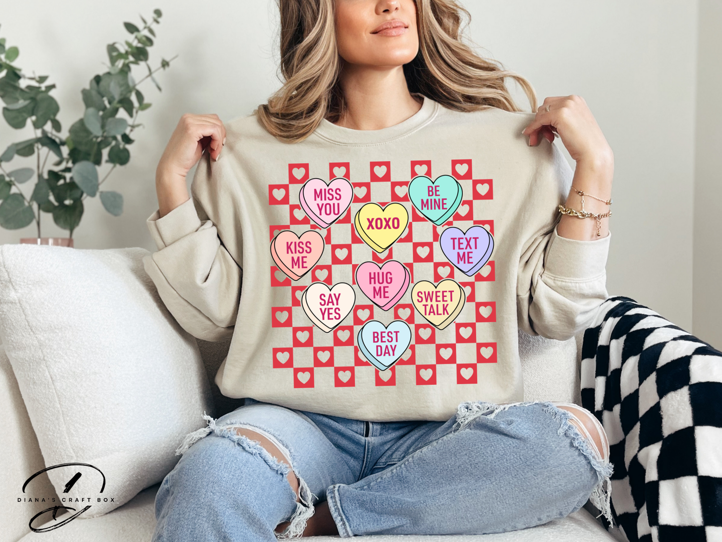 Valentines Hearts Sweatshirt