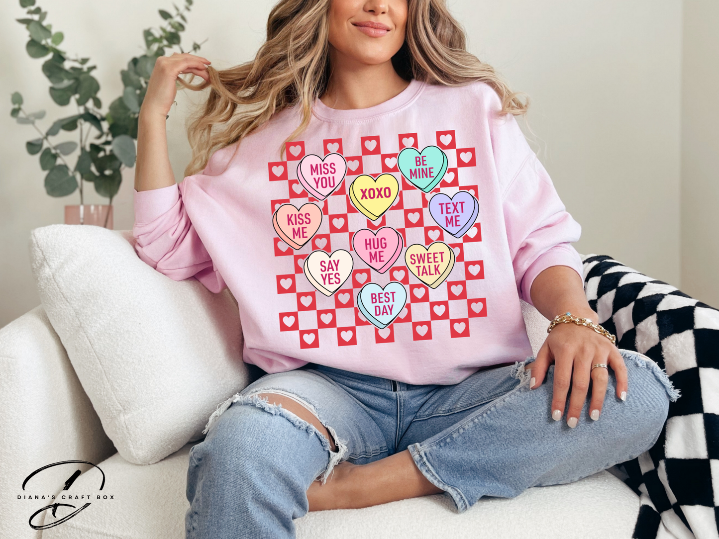 Valentines Hearts Sweatshirt