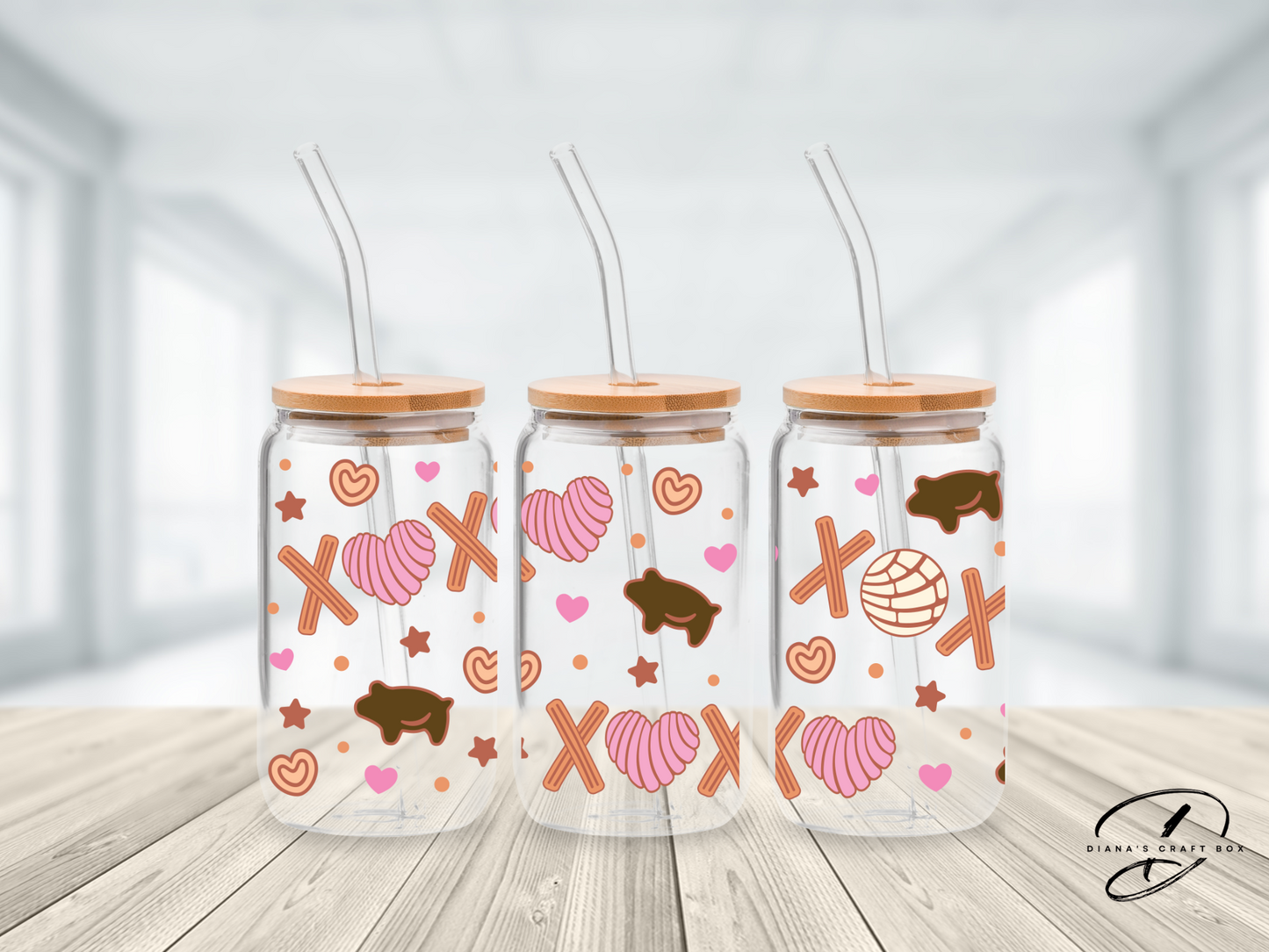 XOXO and conchas Libbey Glass