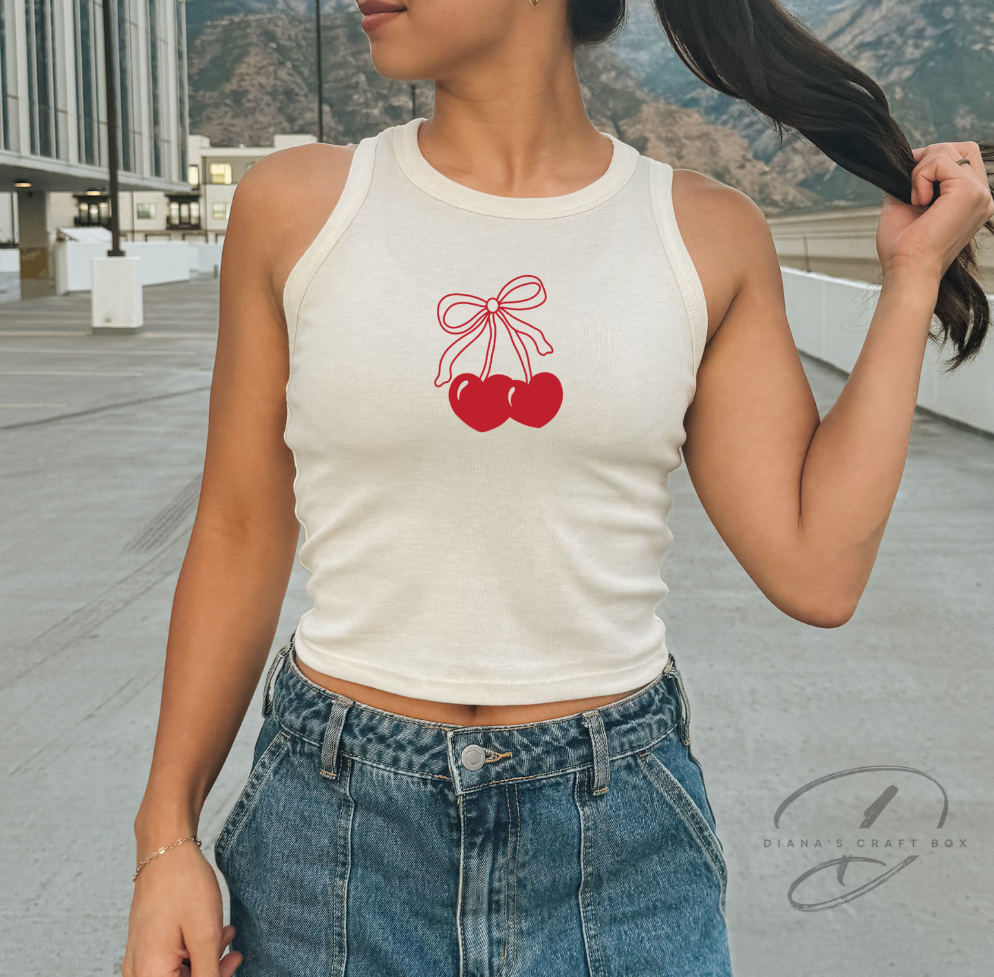Cherry Bows tank top
