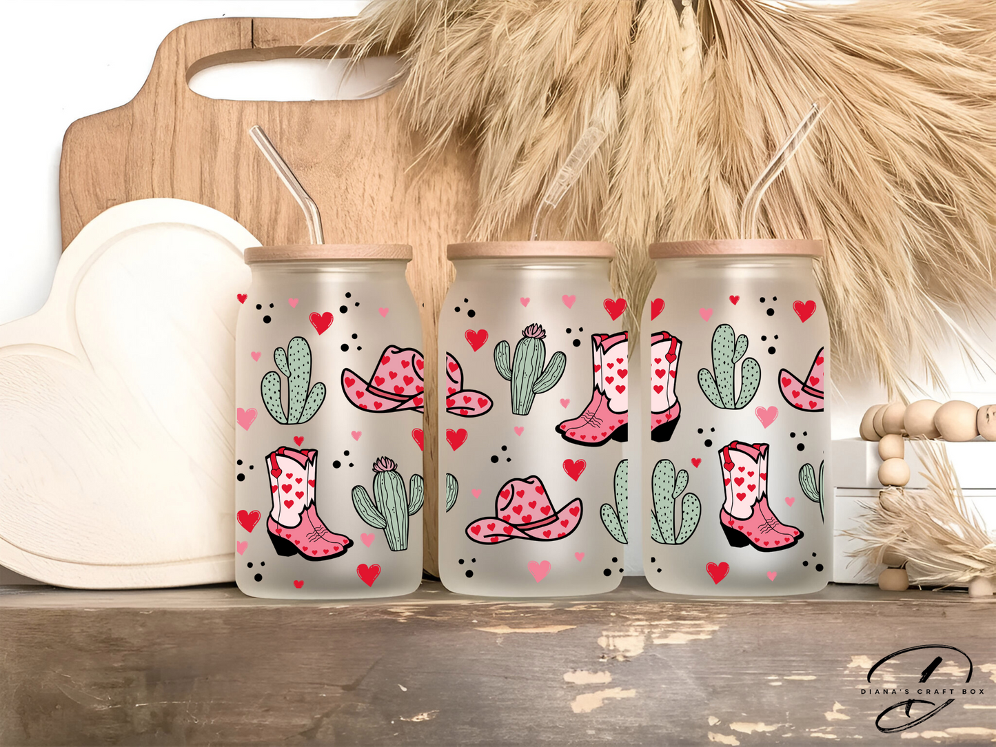 Cowboy Love Libbey Glass