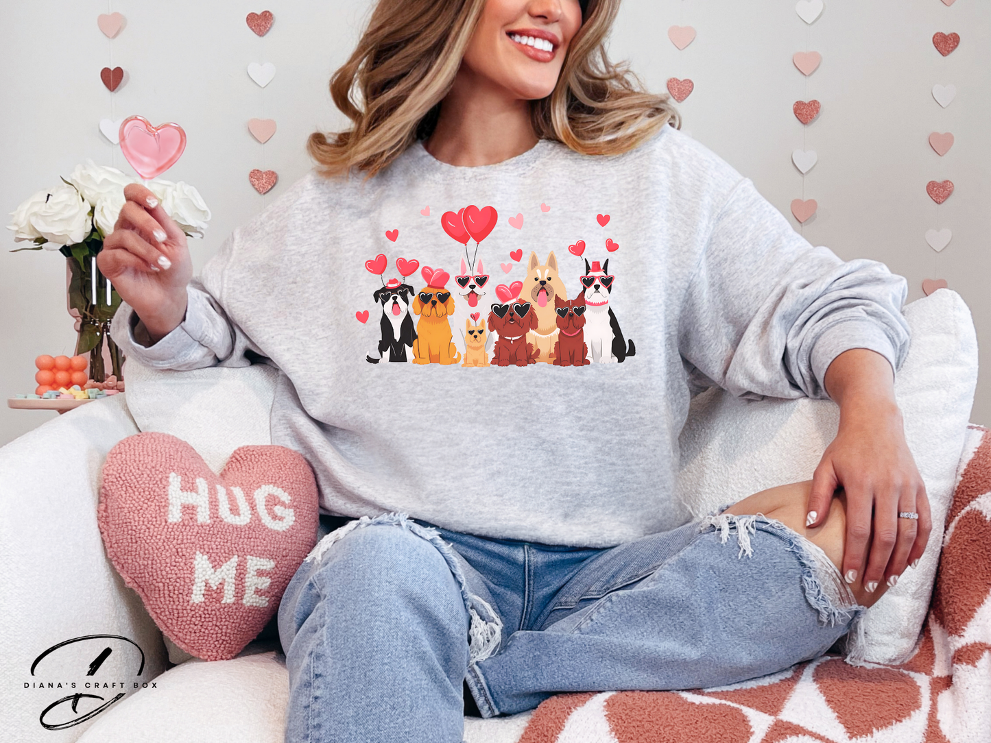 Doggy Valentines Sweatshirt