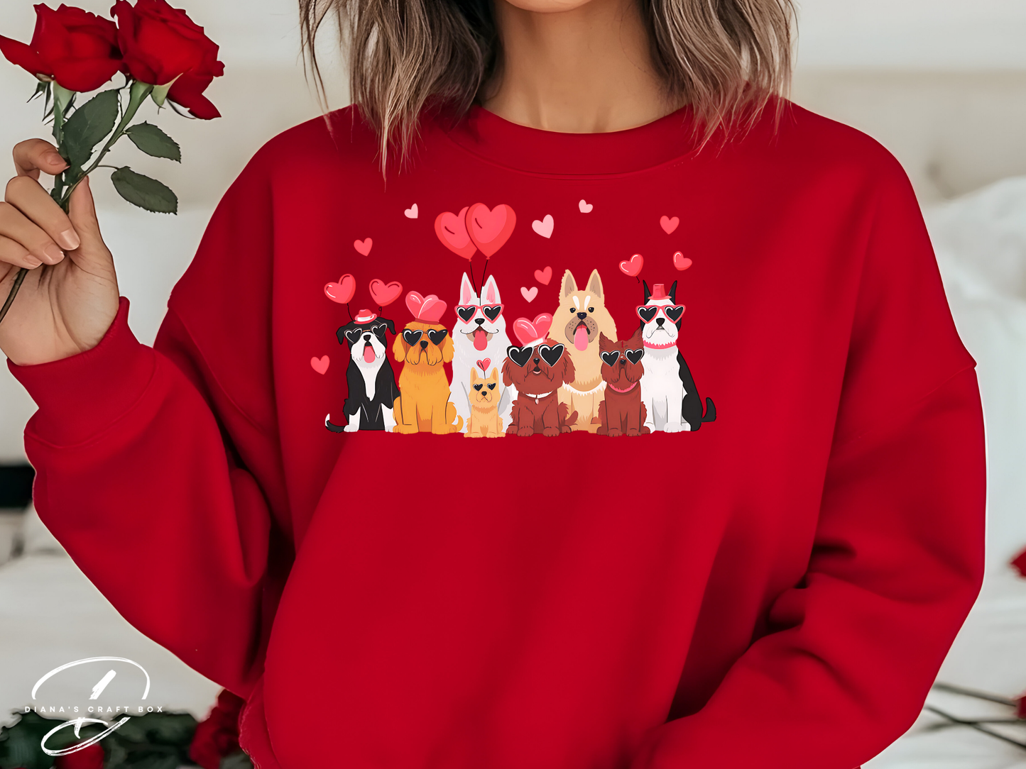 Doggy Valentines Sweatshirt