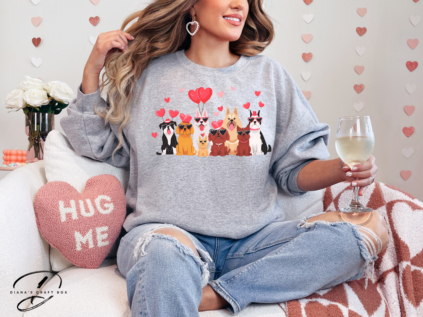 Doggy Valentines Sweatshirt