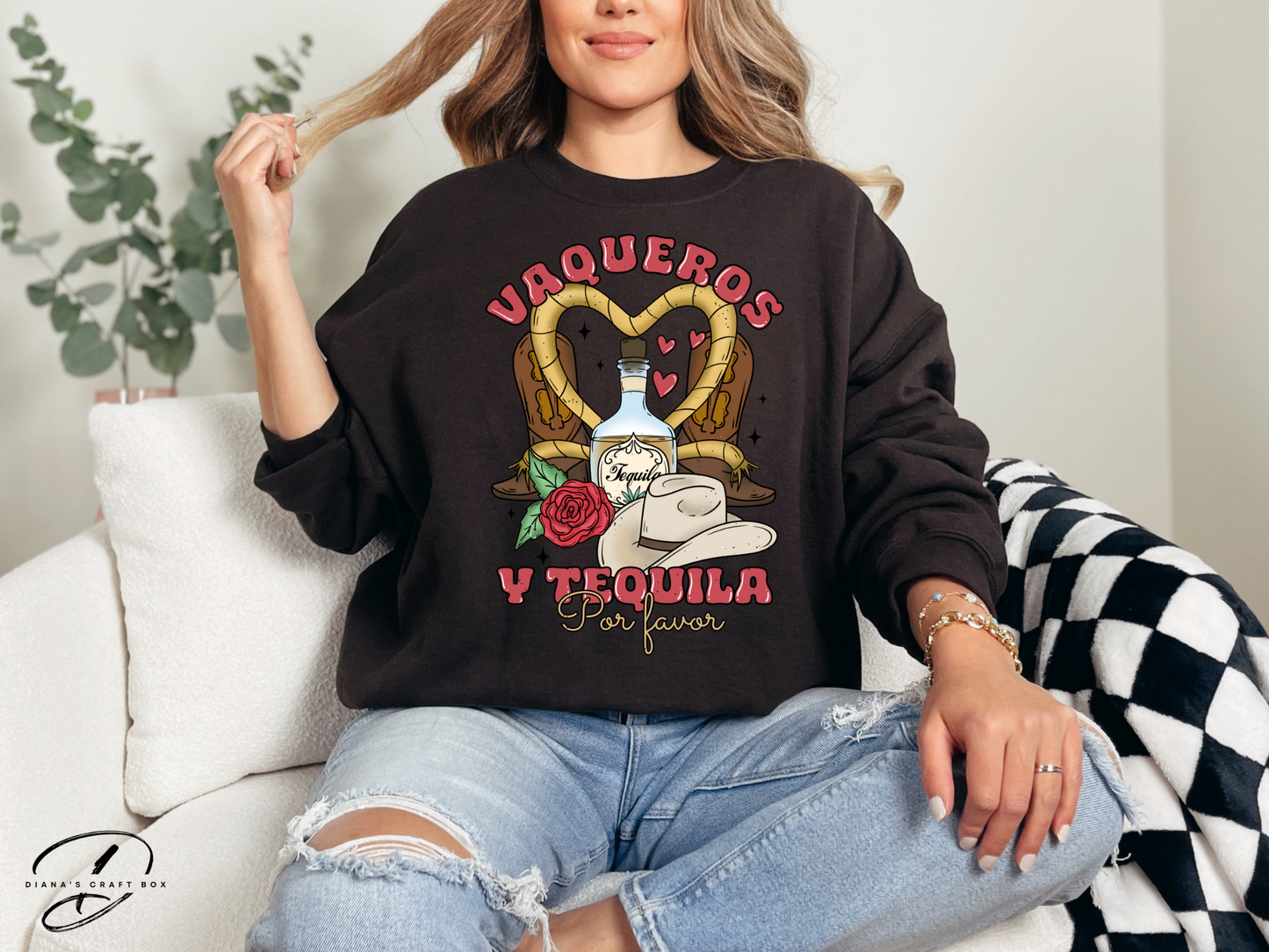 Vaqueros y tequila Sweatshirt