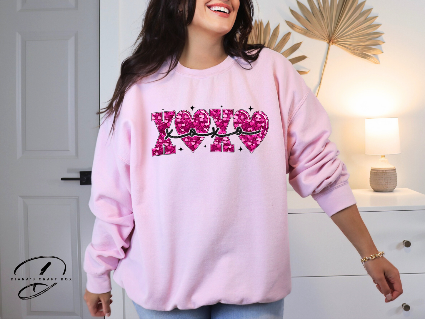 XOXO Pink glitter Sweatshirt