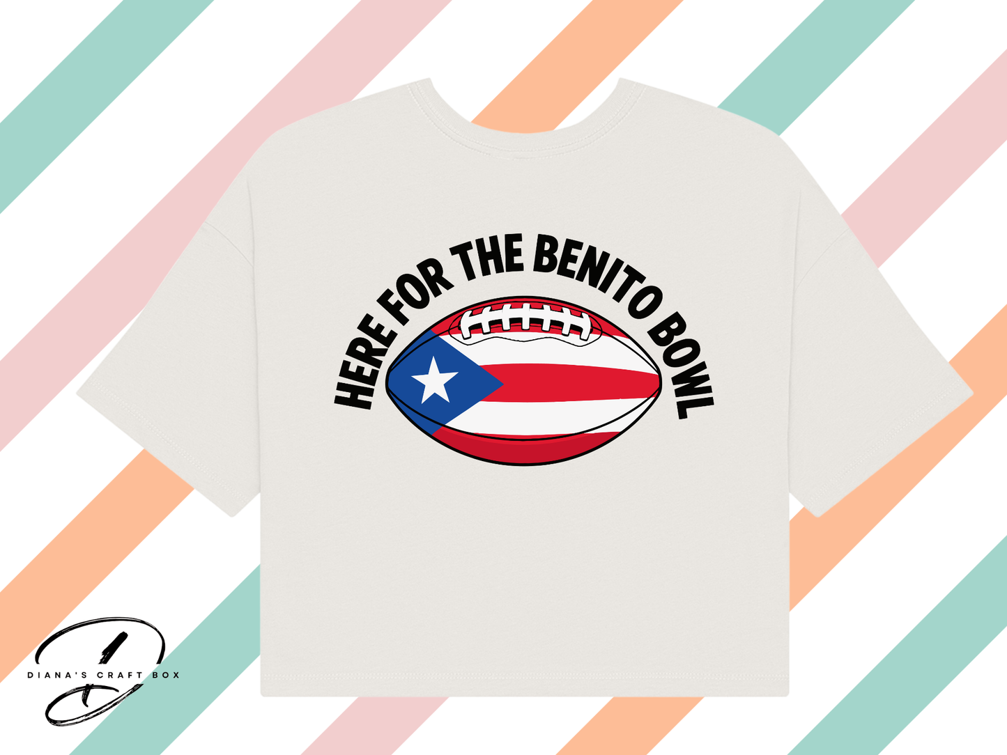 Here for the Benito Bowl Football Crop Top/ Racer Tank Top