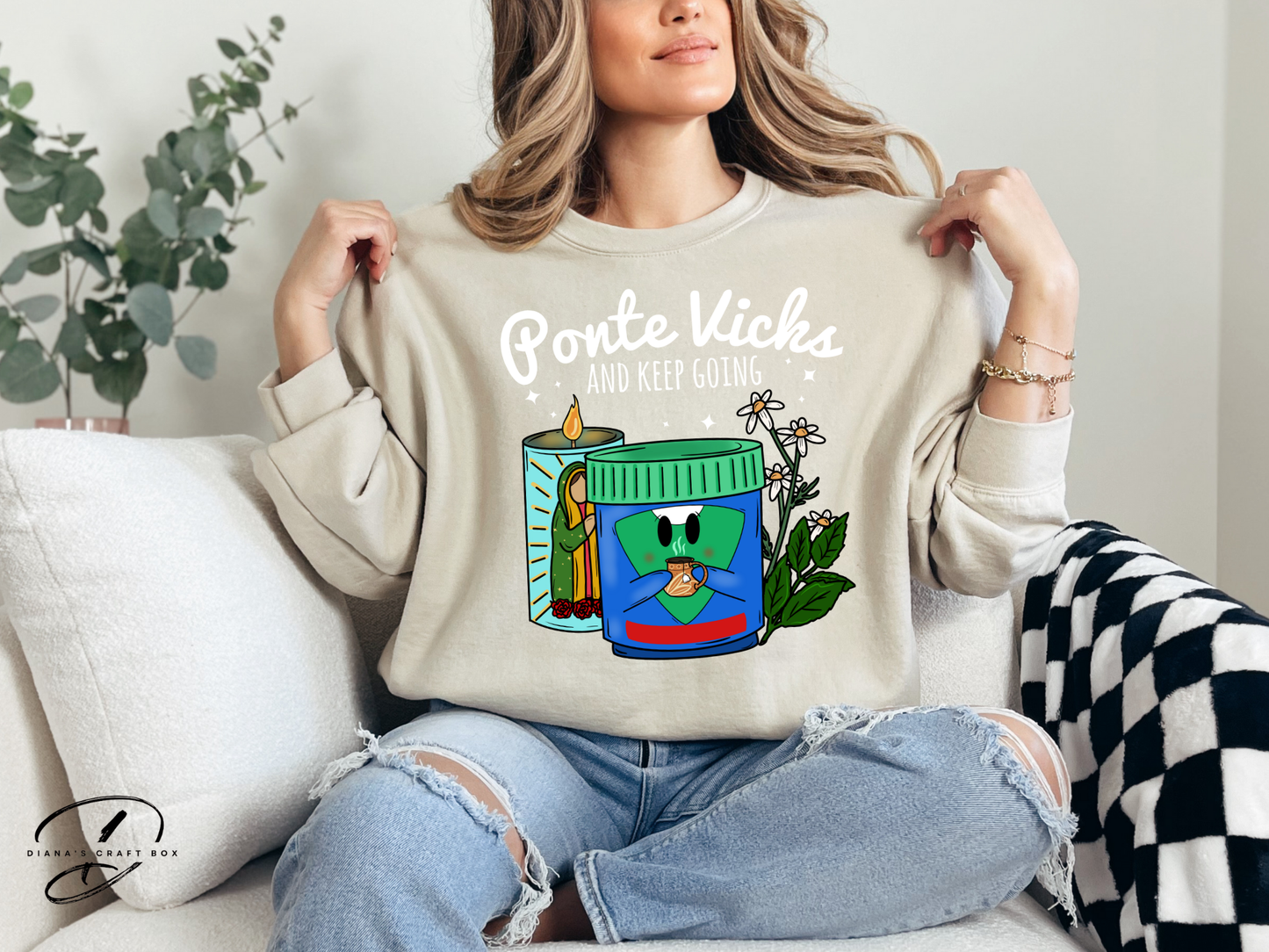 Ponte vicks and keep going (white font) Sweatshirt