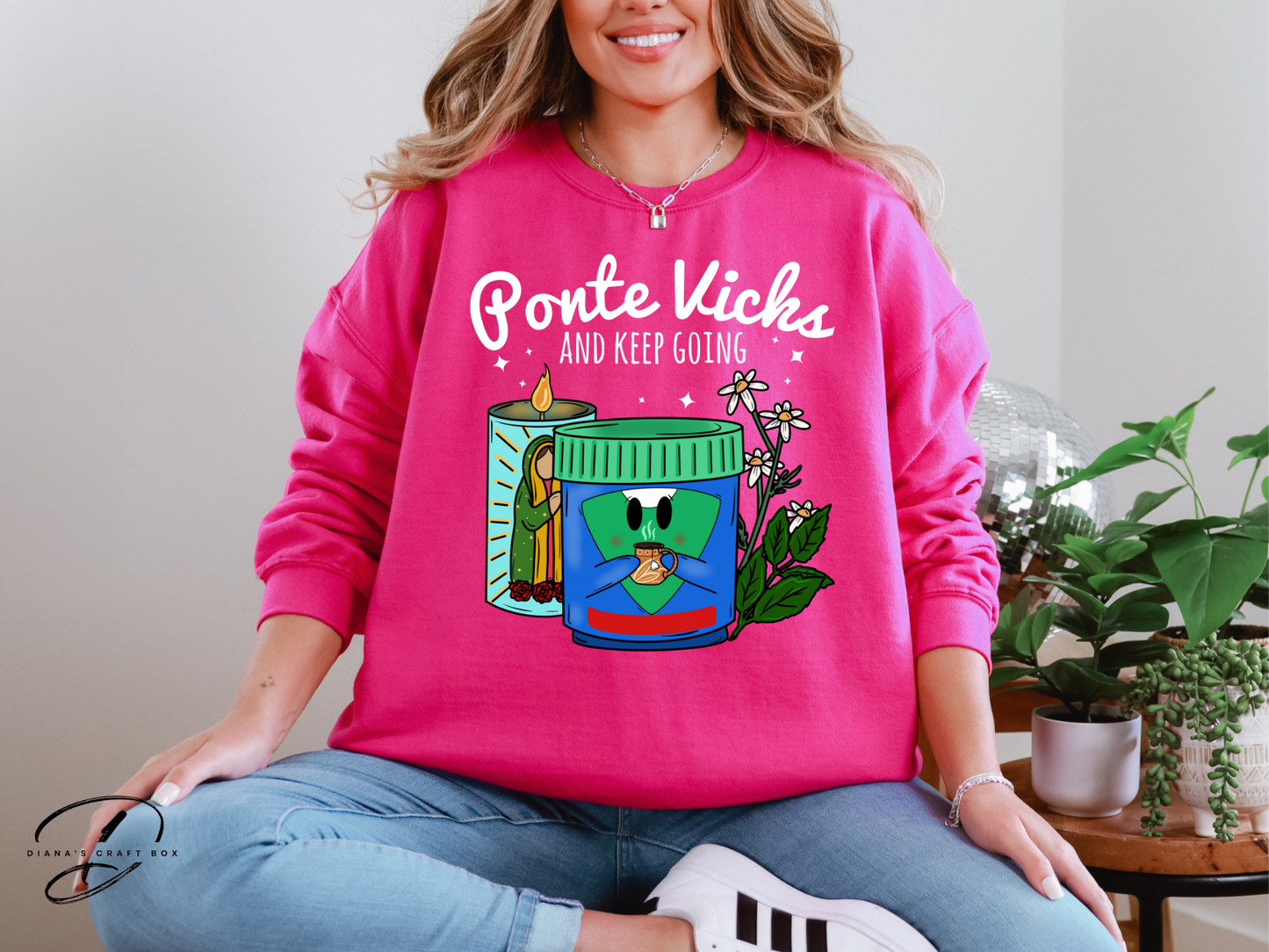 Ponte vicks and keep going (white font) Sweatshirt