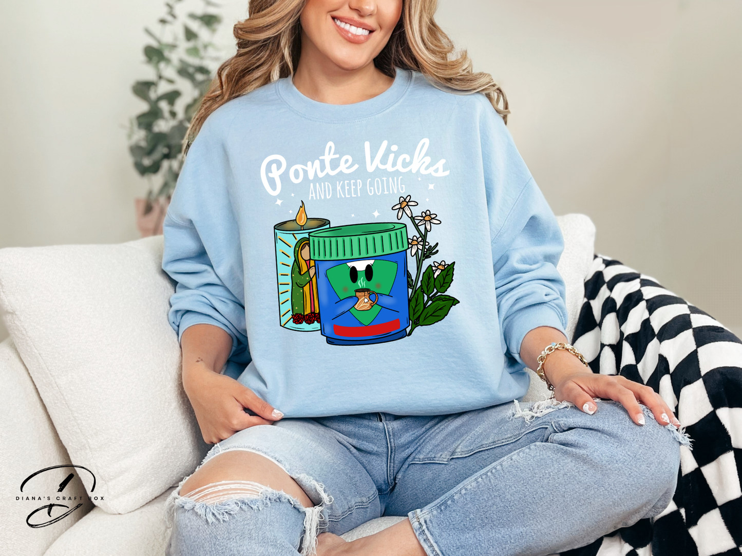 Ponte vicks and keep going (white font) Sweatshirt