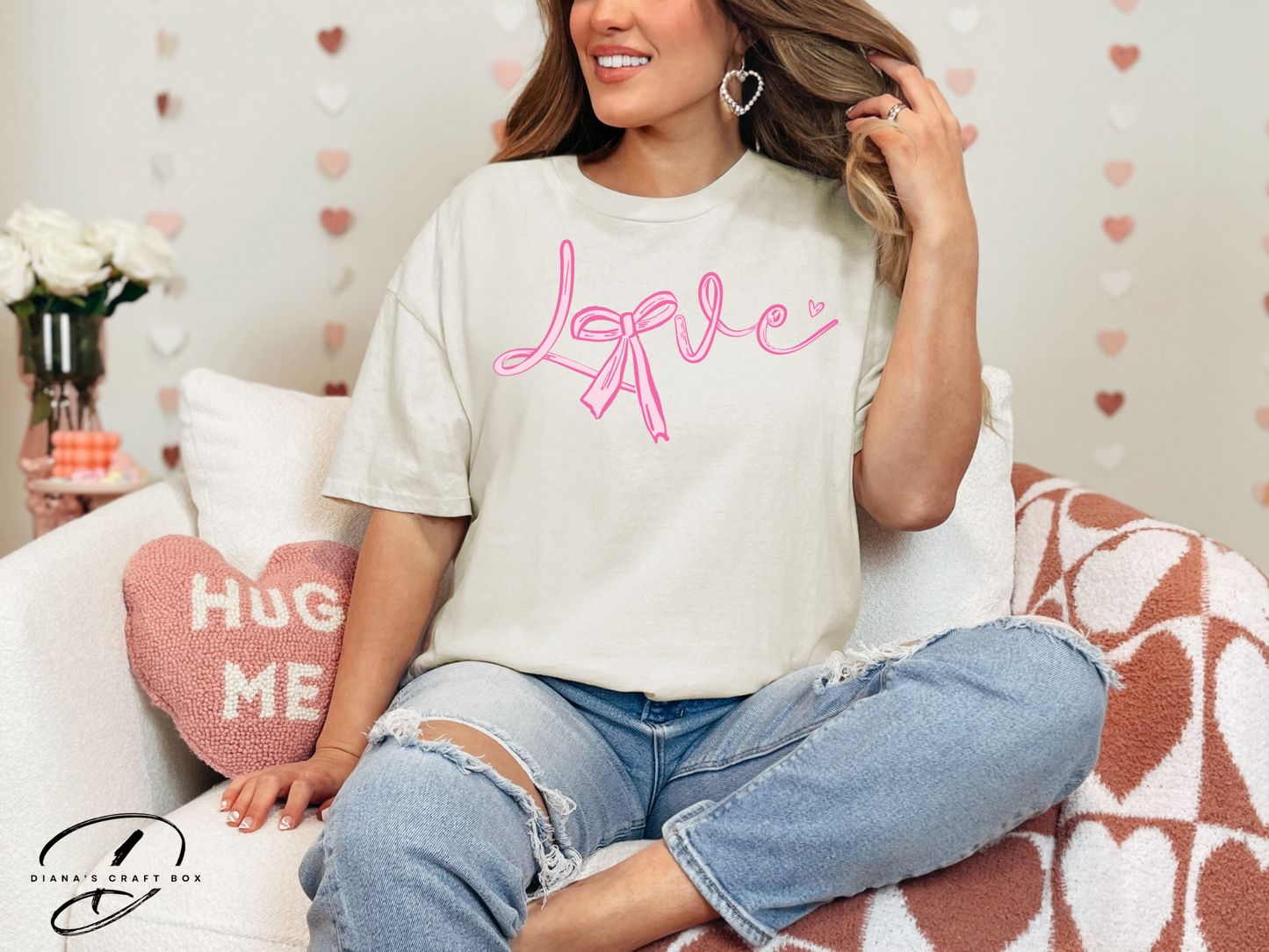 Love with bow T-shirt