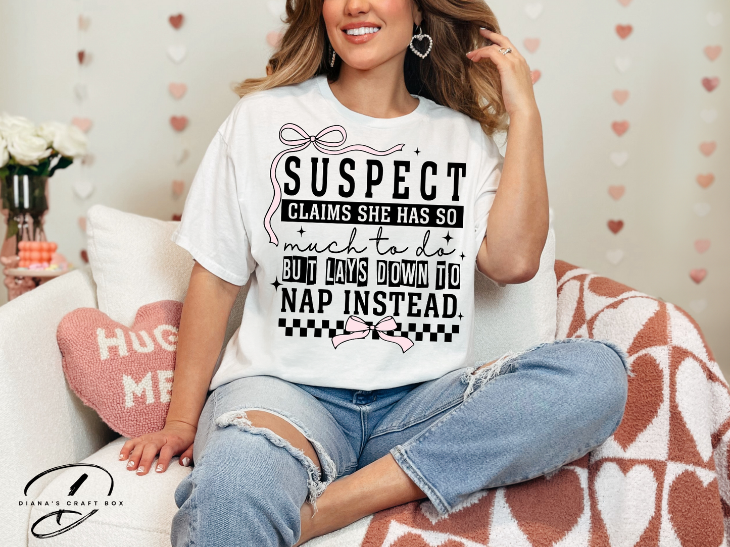 Suspect claims she has a lot to do but takes a nap instead T-shirt