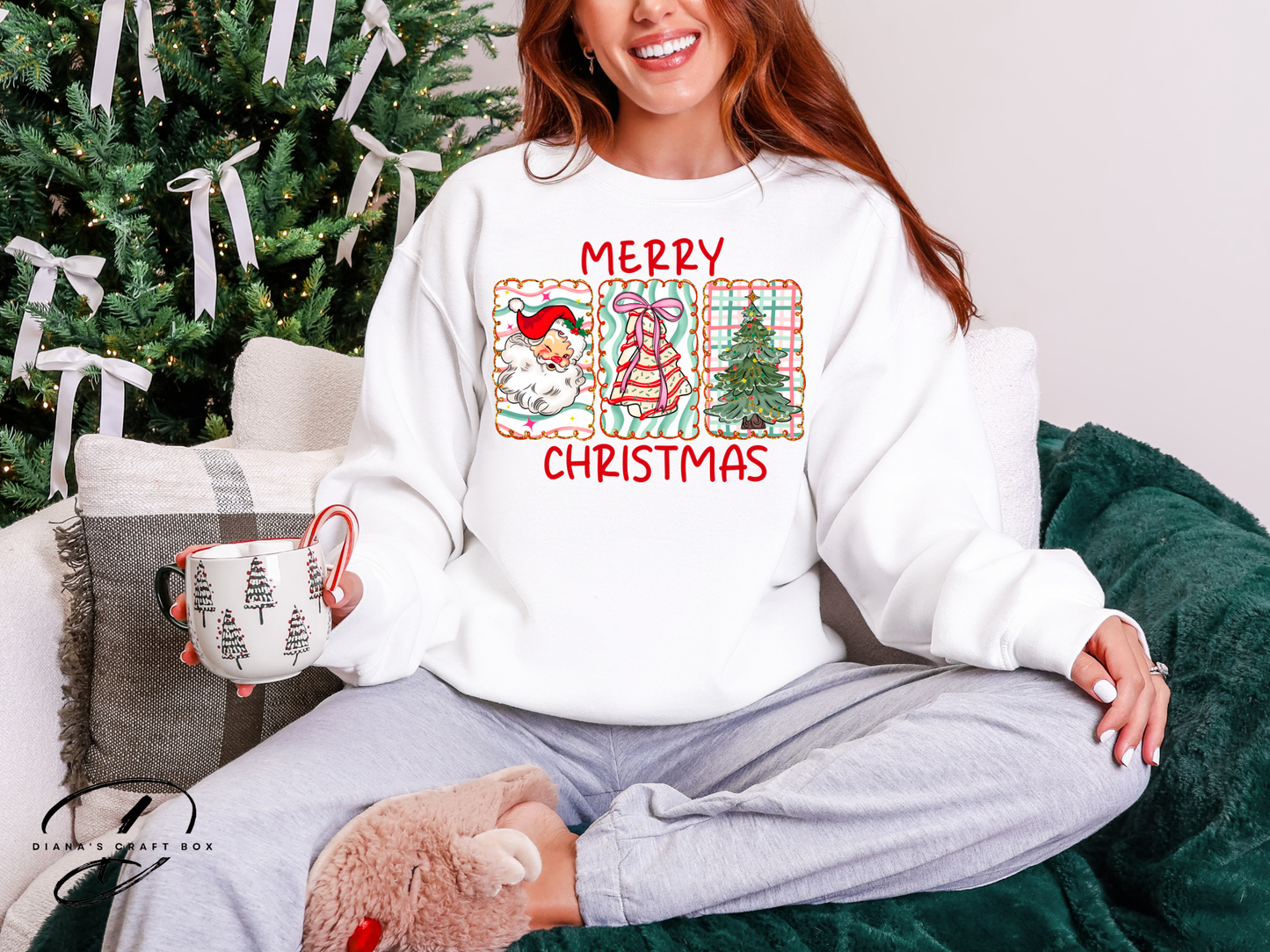 Merry Christmas Plaid Sweatshirt