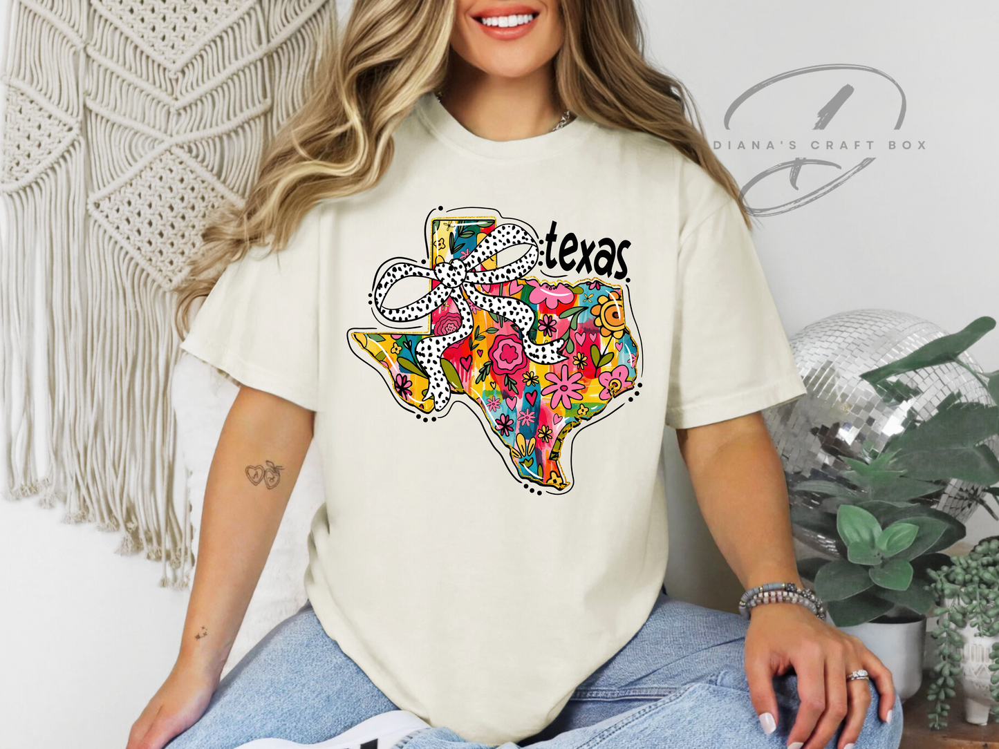 Texas with bow T-shirt