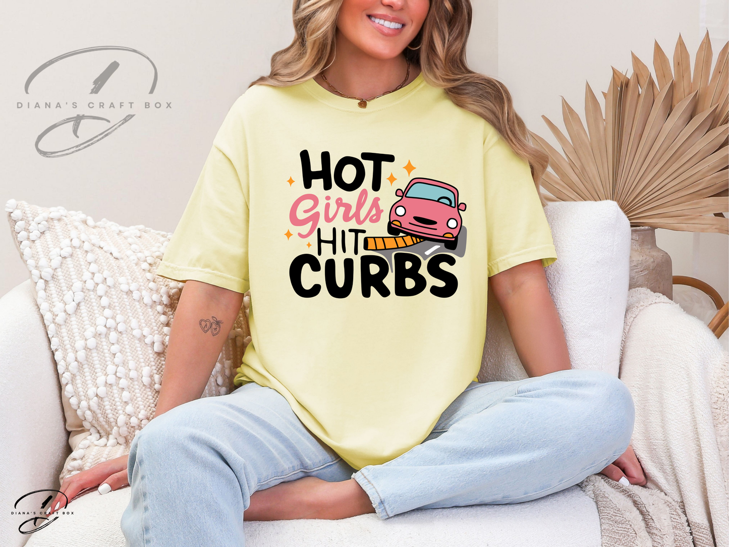 Hot girls hit curbs T-shirt