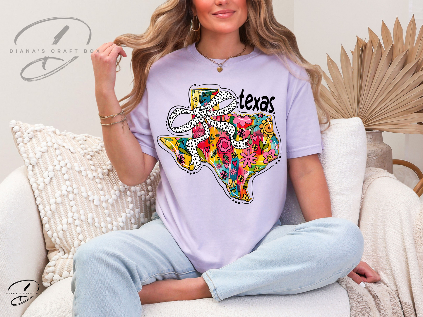 Texas with bow T-shirt