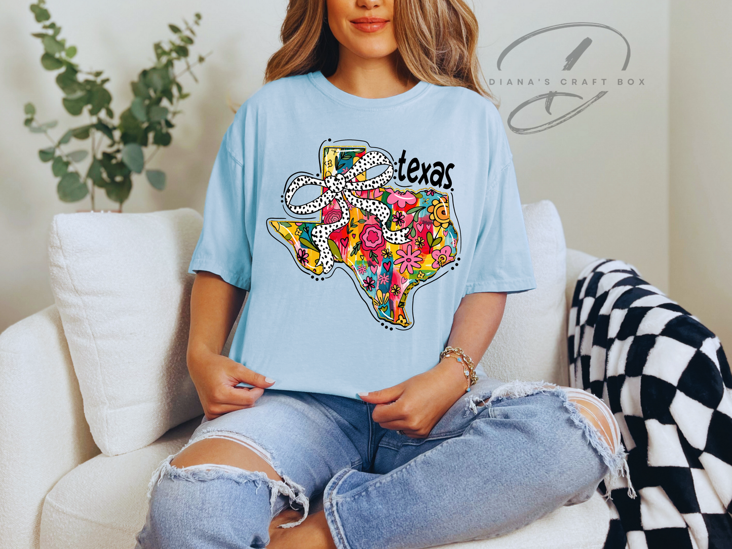 Texas with bow T-shirt