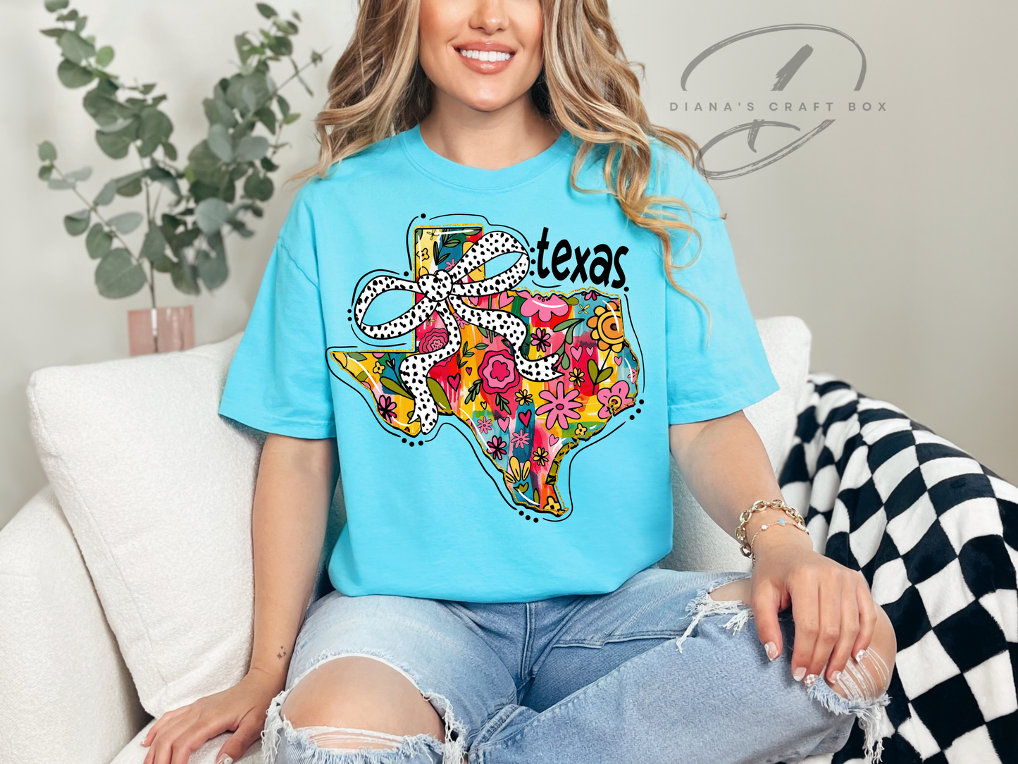 Texas with bow T-shirt