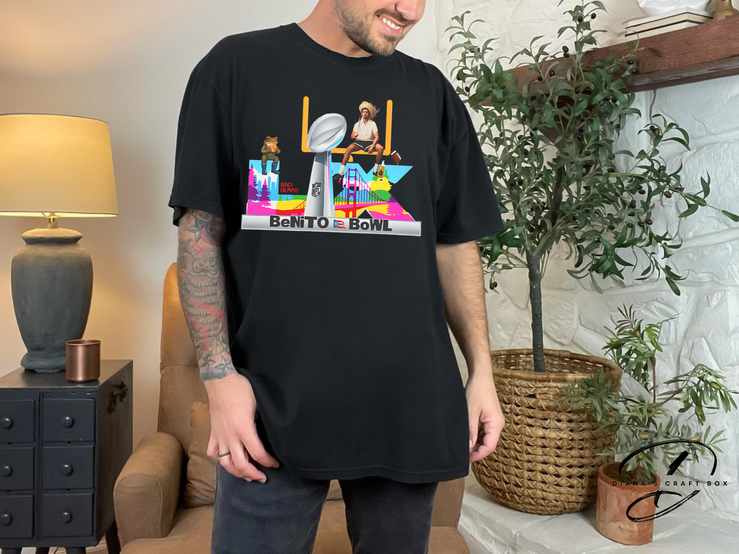 Bad bunny and Coqui Emblem T-shirt