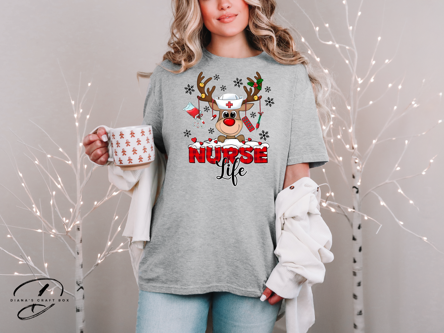 Nurse Life Reindeer T-shirt