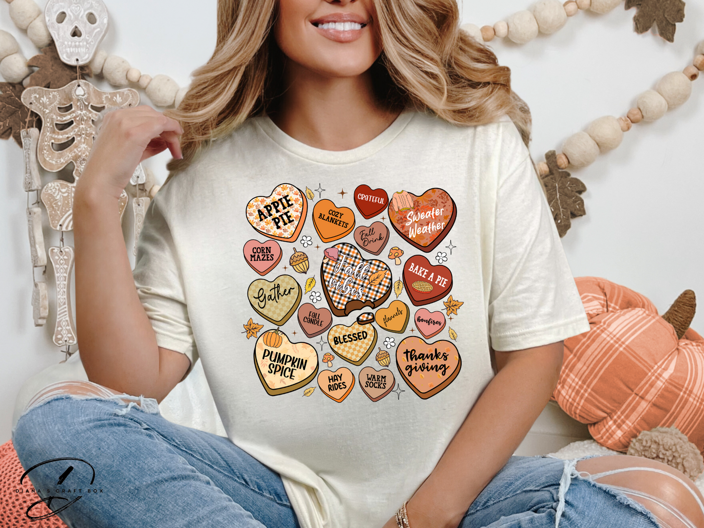 Fall vibes hearts T-shirt