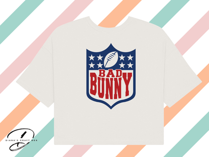 Bad Bunny Football Crop/Baby Tee