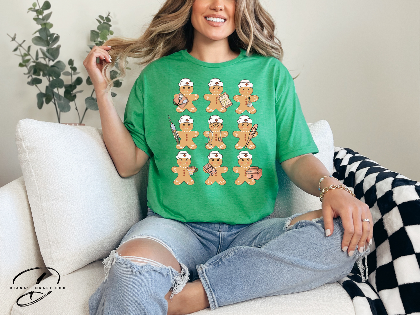 Gingerbread Nurse Christmas T-shirt