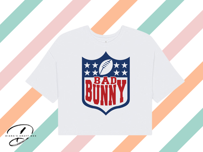 Bad Bunny Football Crop/Baby Tee
