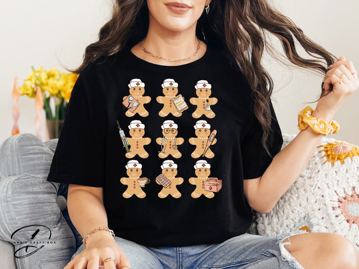 Gingerbread Nurse Christmas T-shirt