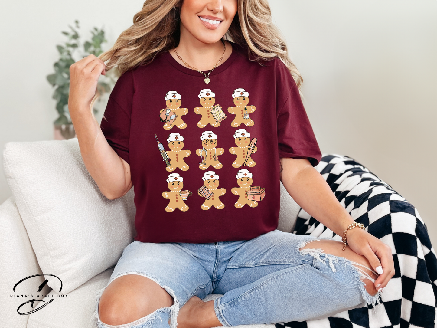 Gingerbread Nurse Christmas T-shirt