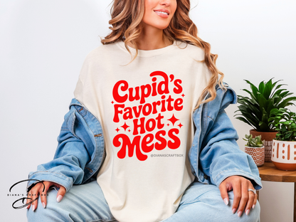 Cupid's favorite hot mess T-shirt