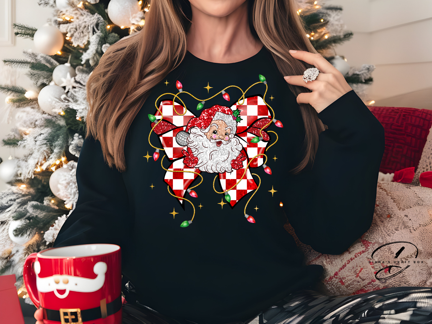 Santa Bow Sweatshirt