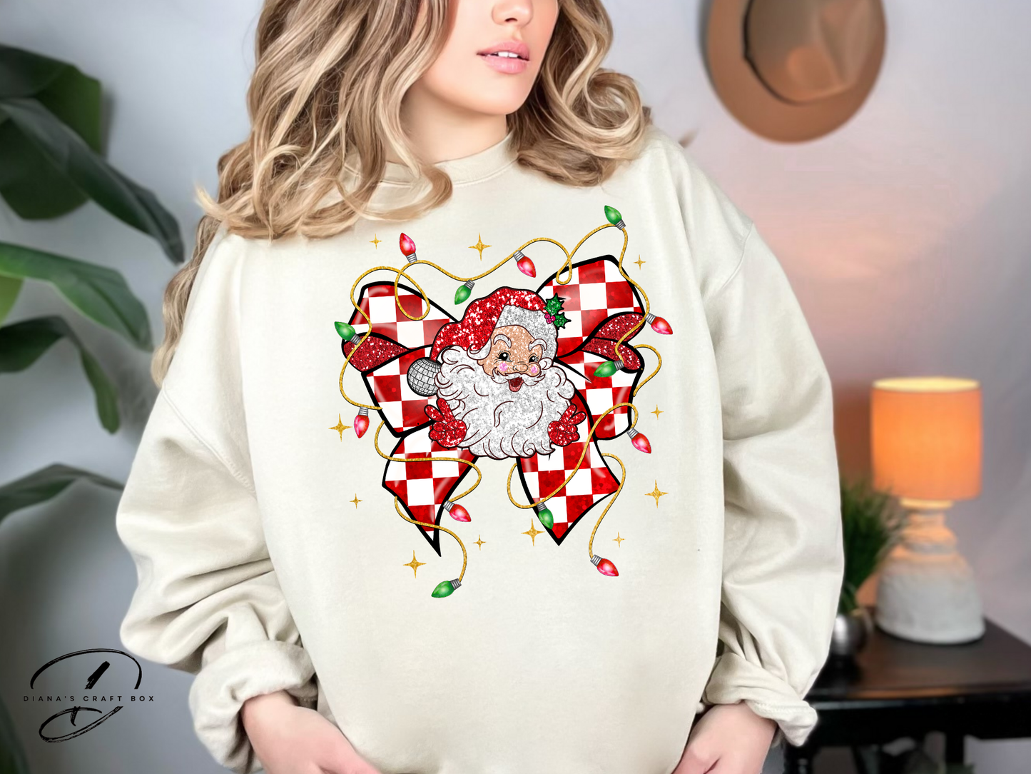 Santa Bow Sweatshirt